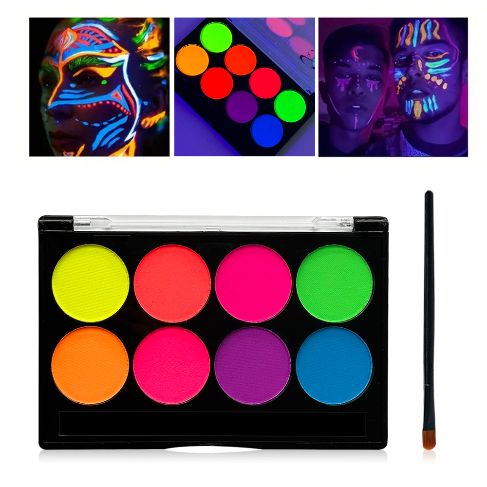 Beauty Halloween Makeup - 8 Colors Glow Fluorescent Neon Oil