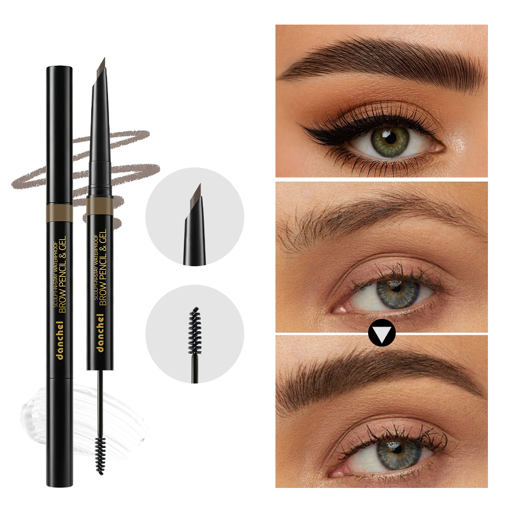 Eyebrow Pomade Pencil - Waterproof 2 In 1 Eyebrow Pencil