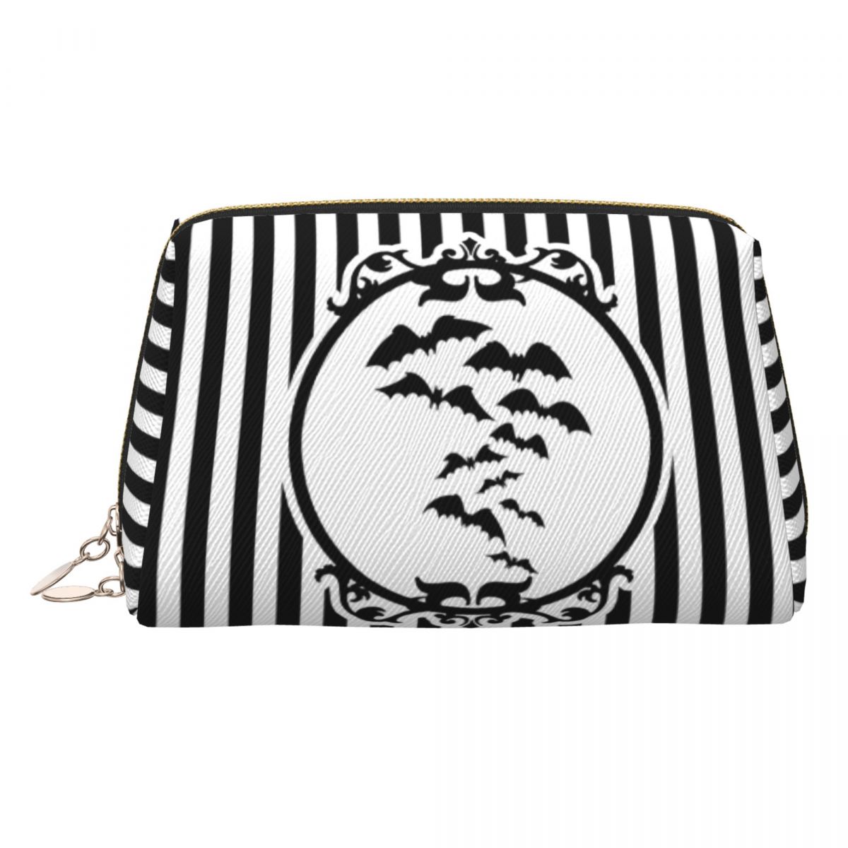 Beauty Halloween Makeup - Stripes And Bats Cosmetic Bag Women