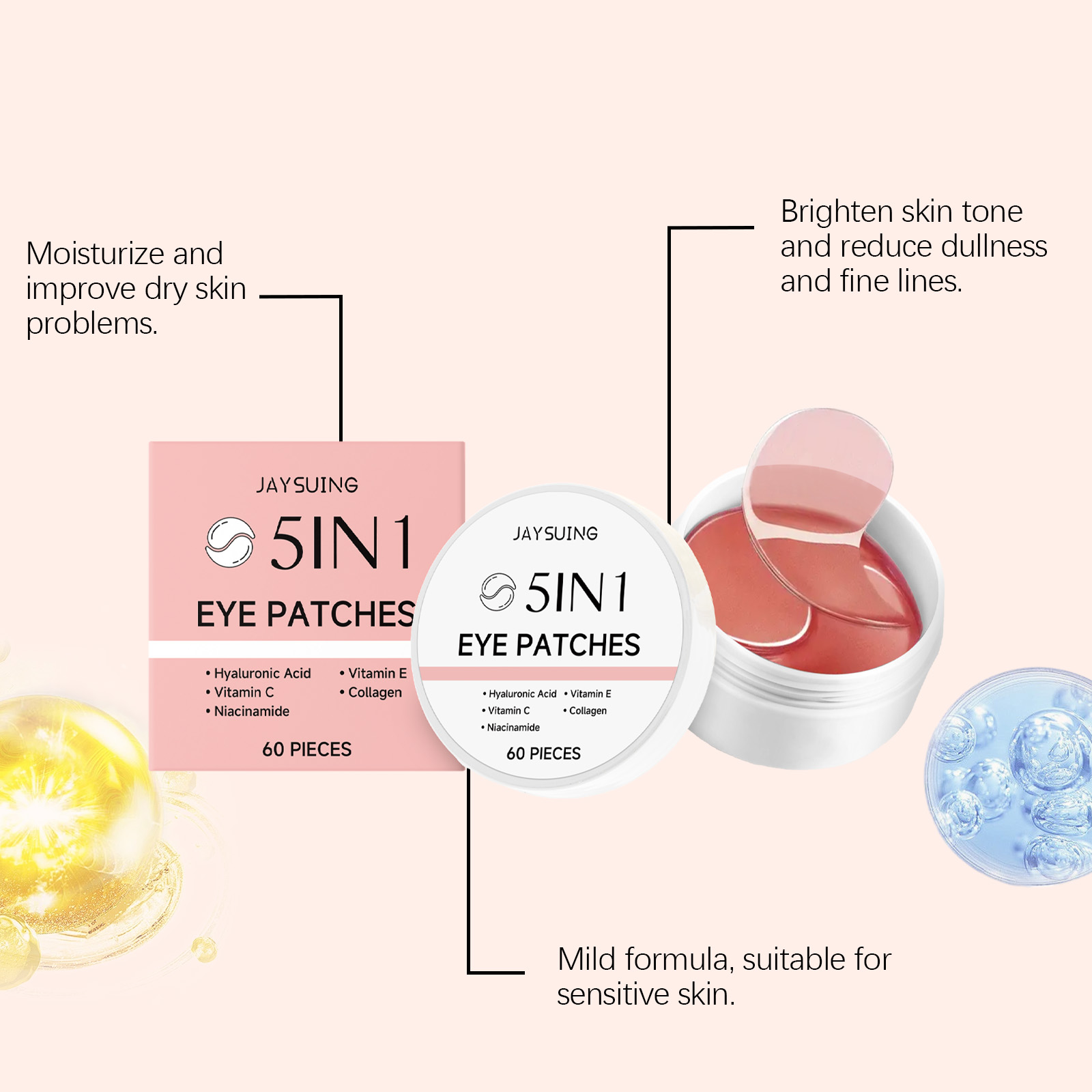 JAYSUING 5-in-1 Under Eye Patc - Collagen Eye Patch บทวิจารณ์และราคา