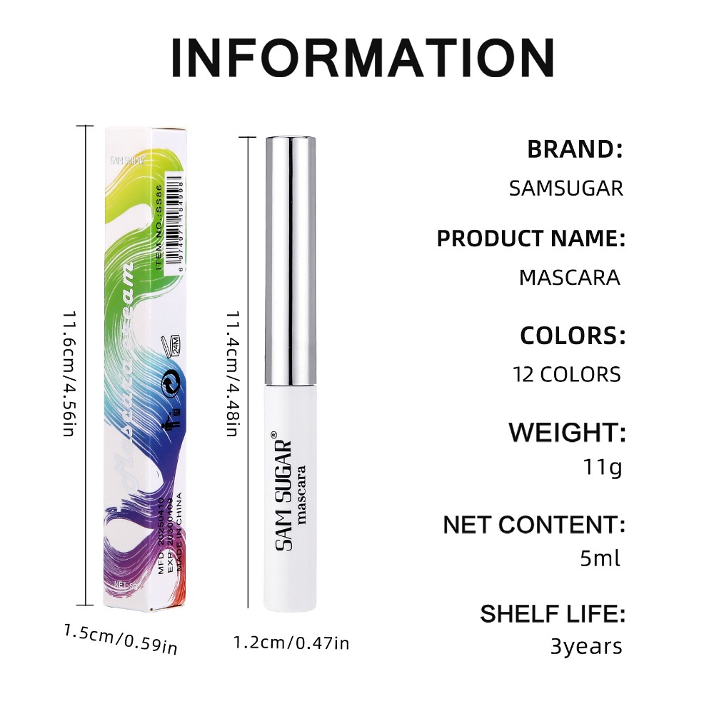 Colorful Mascara Waterproof Sm - Beauty Halloween Makeup บทวิจารณ์และราคา