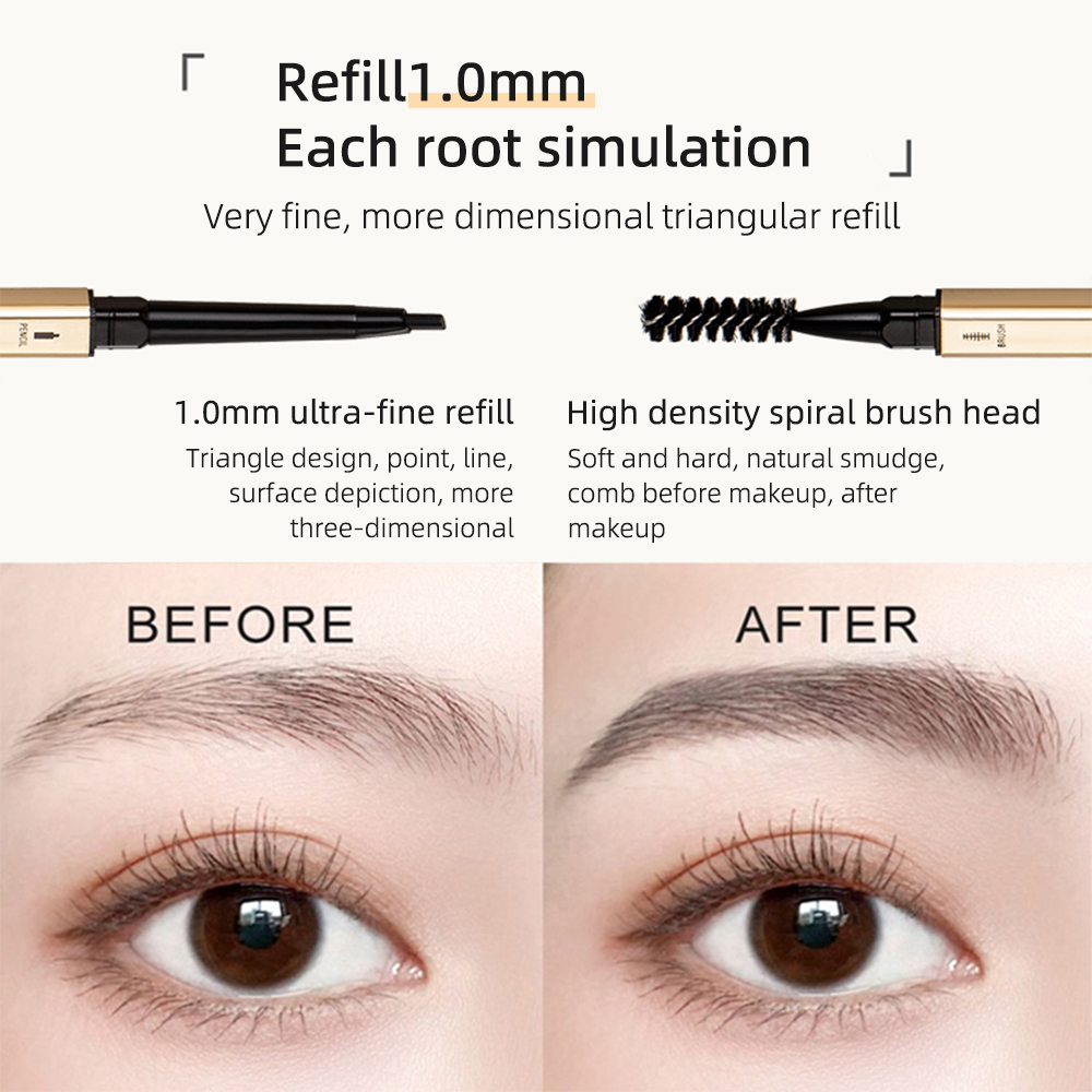 5 Colors EyeBrow Pen Make-up f - Eyebrow Pomade Pencil บทวิจารณ์และราคา