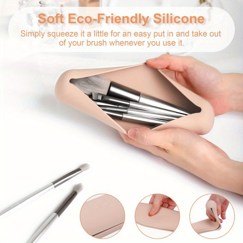 Travel Makeup Brush Holder,Sil - Beauty Queen Makeup บทวิจารณ์และราคา