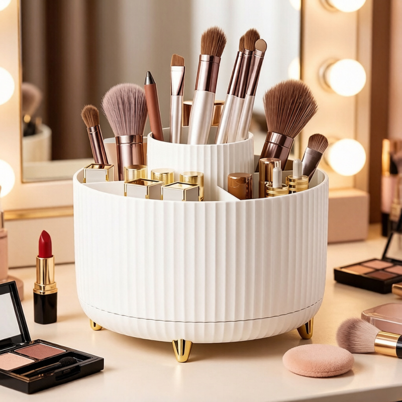 360° Rotating Makeup Storage B - Beauty Kiss Makeup บทวิจารณ์และราคา