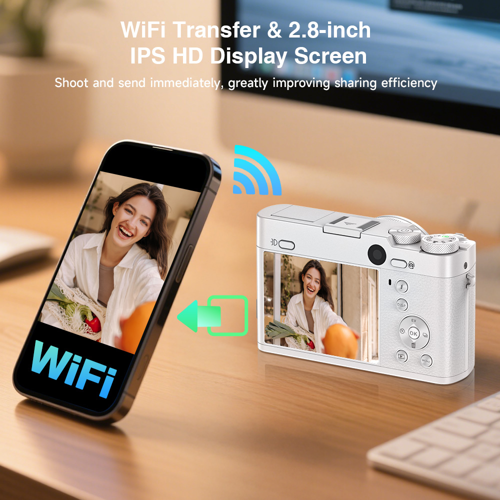 5K 64MP WiFi Digital Camera, 6 - Beauty Makeup Camera App บทวิจารณ์และราคา