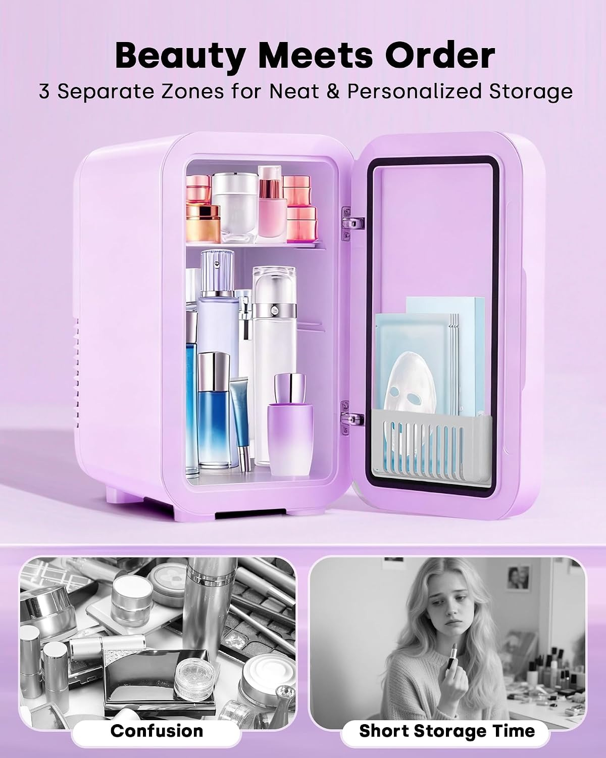 Mini Skincare Fridge Small Ref - Beauty Makeup Fridge บทวิจารณ์และราคา