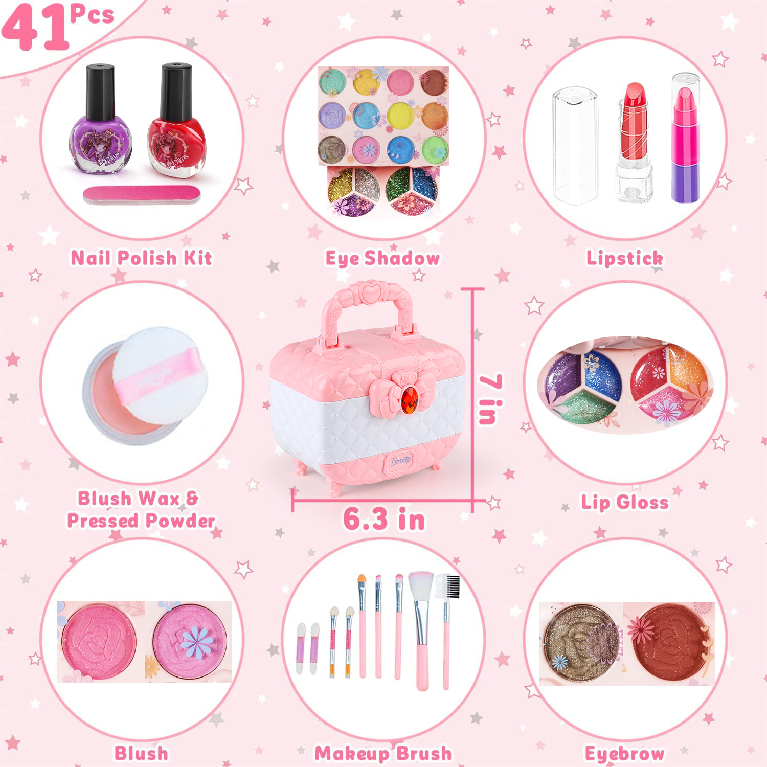 Kids Makeup Toy Kit for Girls, - Beauty Makeup Kit For Kids บทวิจารณ์และราคา