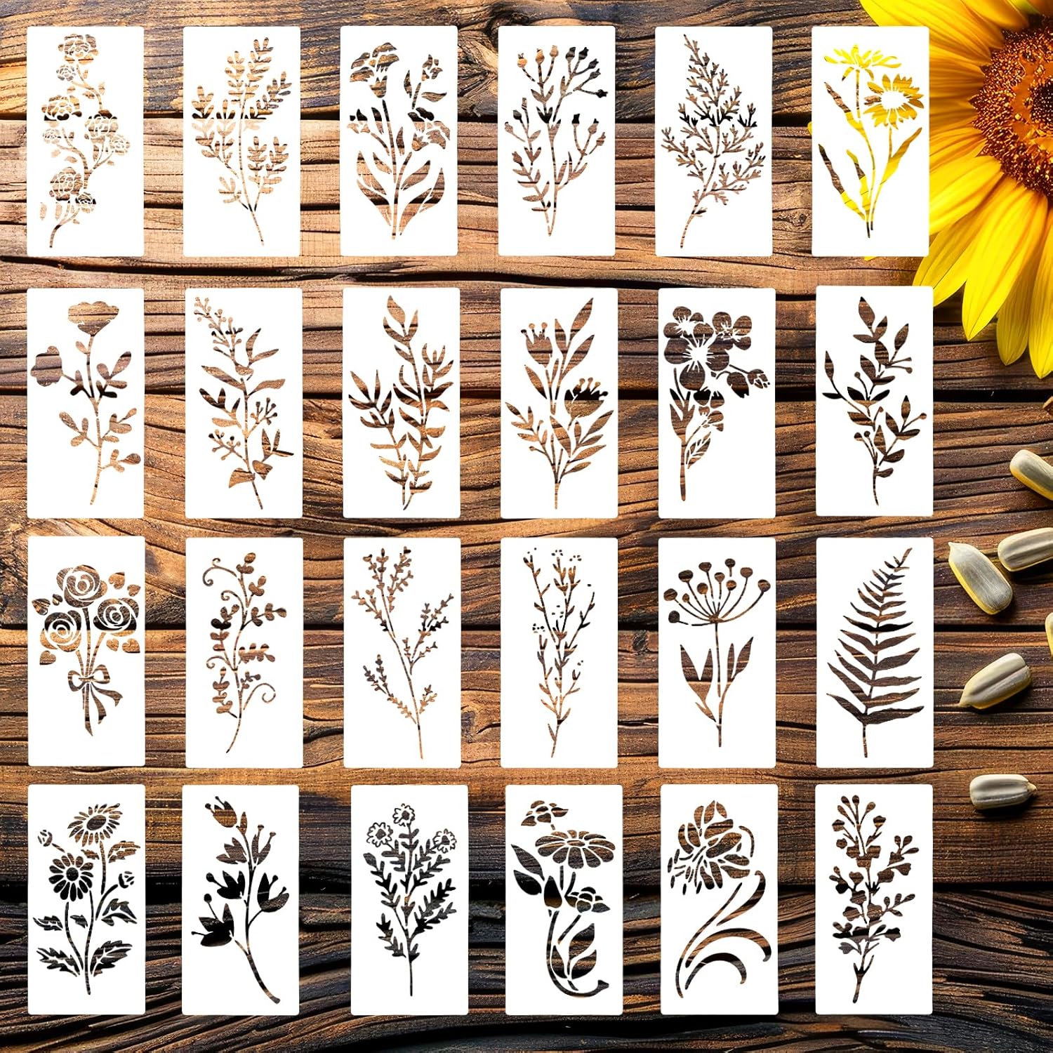 24pcs/Set Wildflower Stencils  - Beauty Makeup Kit For Kids บทวิจารณ์และราคา