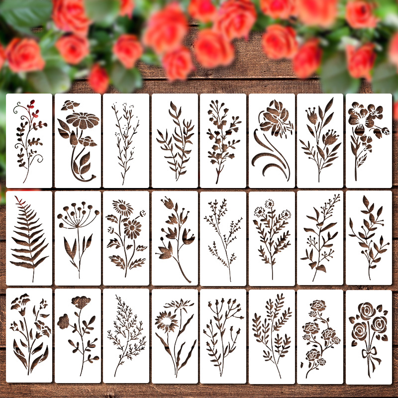 24pcs/Set Wildflower Stencils  - Beauty Makeup Kit For Kids บทวิจารณ์และราคา