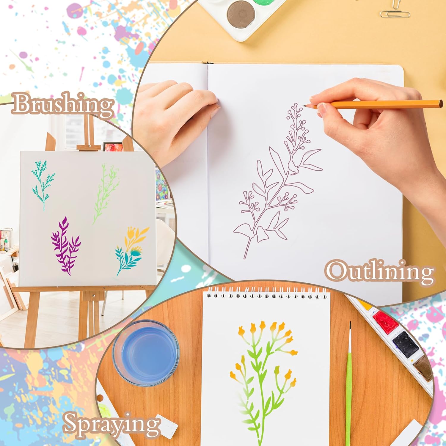 24pcs/Set Wildflower Stencils  - Beauty Makeup Kit For Kids บทวิจารณ์และราคา