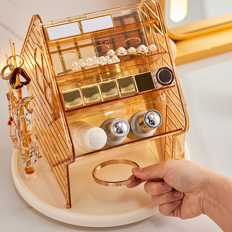 Luxe Desktop Cosmetics Organiz - Beauty Kiss Makeup บทวิจารณ์และราคา