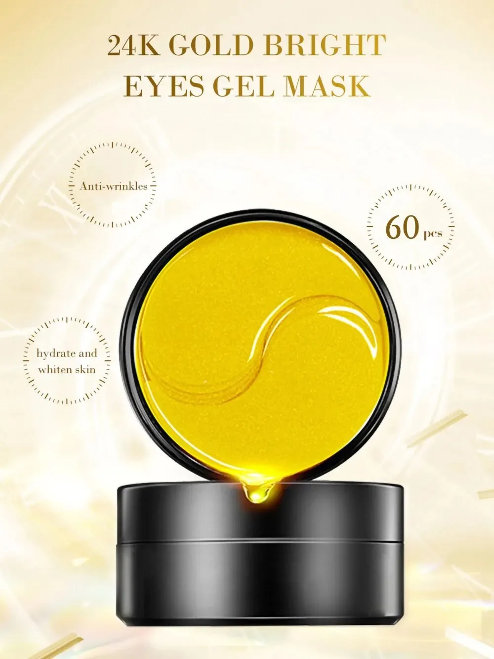 60pcs Golden Moisturizing Eye  - Collagen Eye Patch บทวิจารณ์และราคา