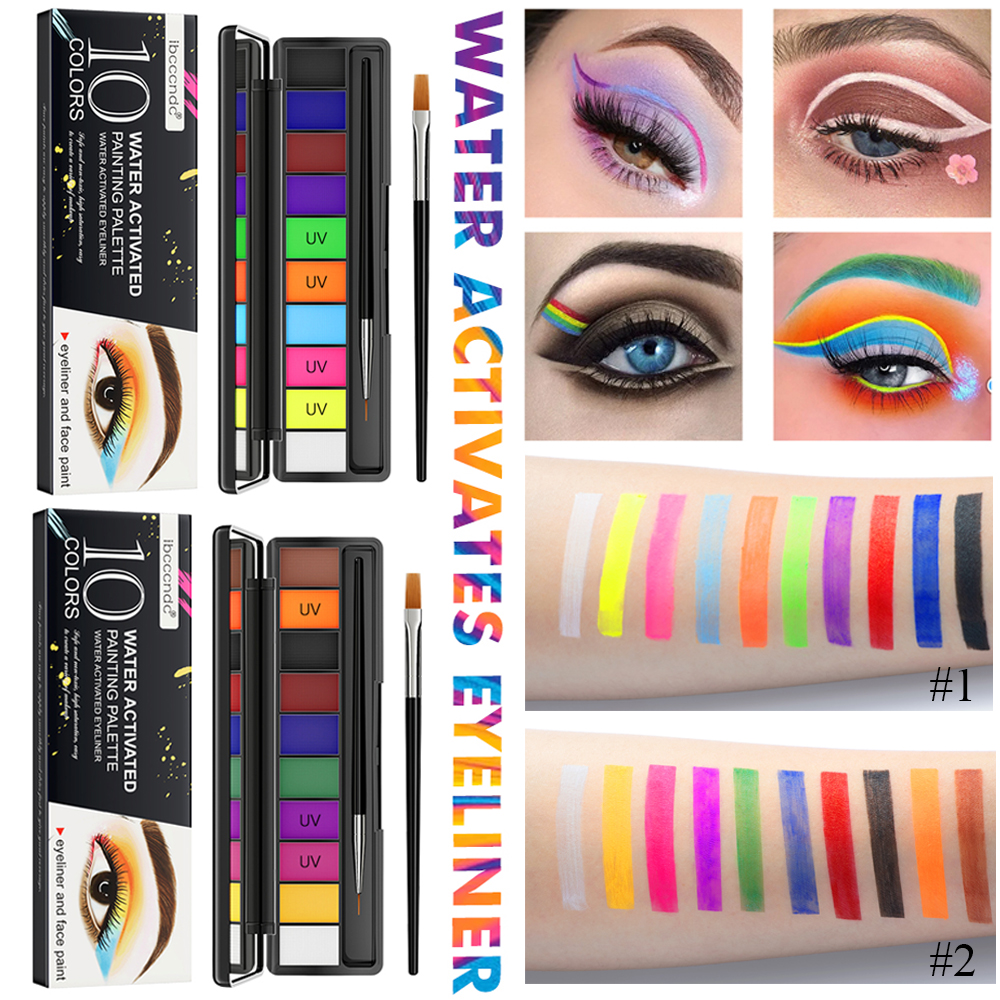 10 Colors Glow Fluorescent Neo - Beauty Halloween Makeup บทวิจารณ์และราคา