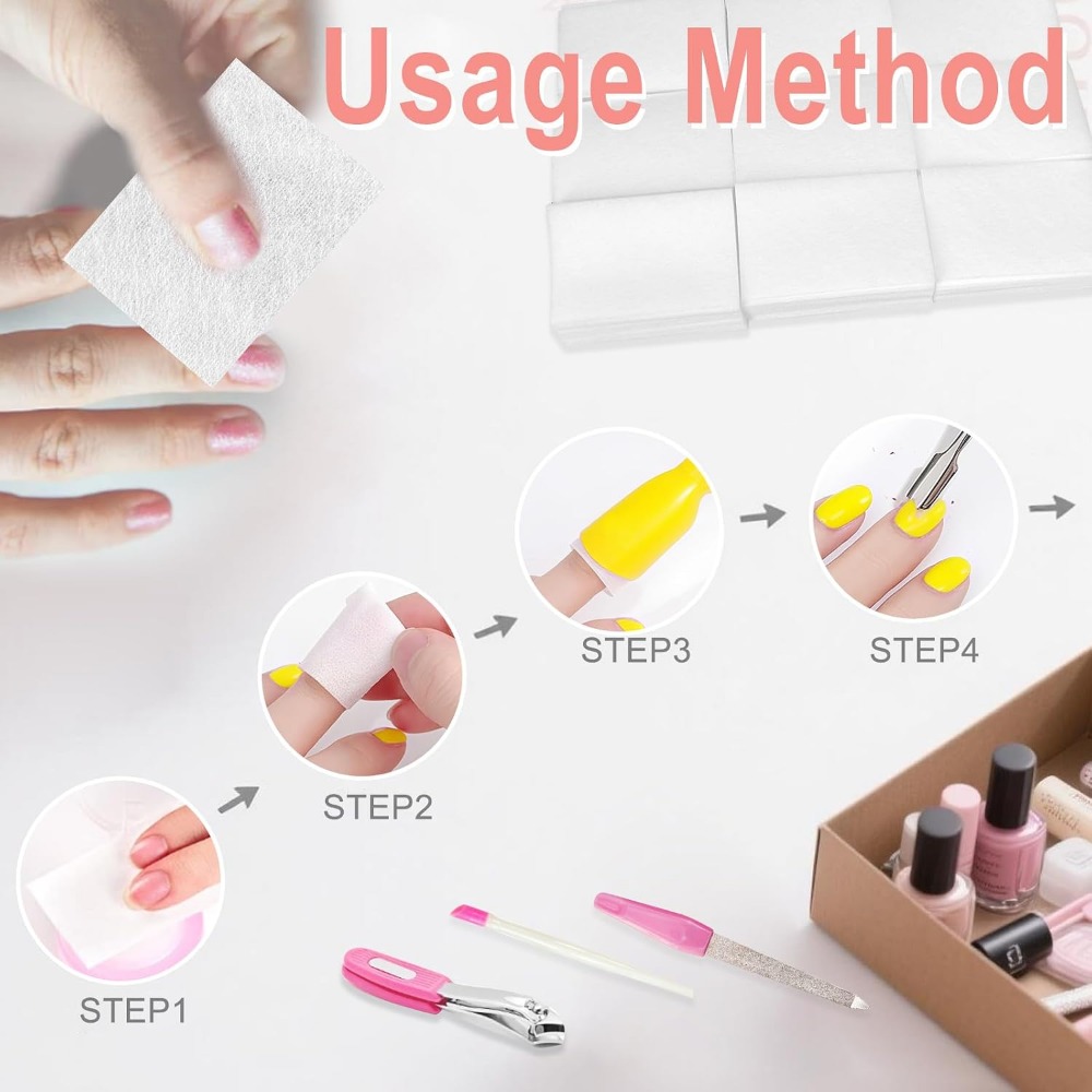 Lint Free Nail Wipes - 270 Pcs - Gel Nail Polish บทวิจารณ์และราคา