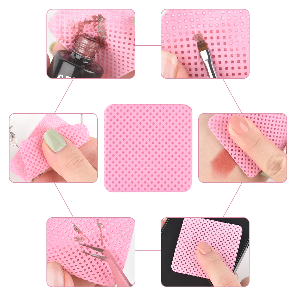 175/200Pcs Pink Lint-Free Nail - Gel Nail Polish บทวิจารณ์และราคา