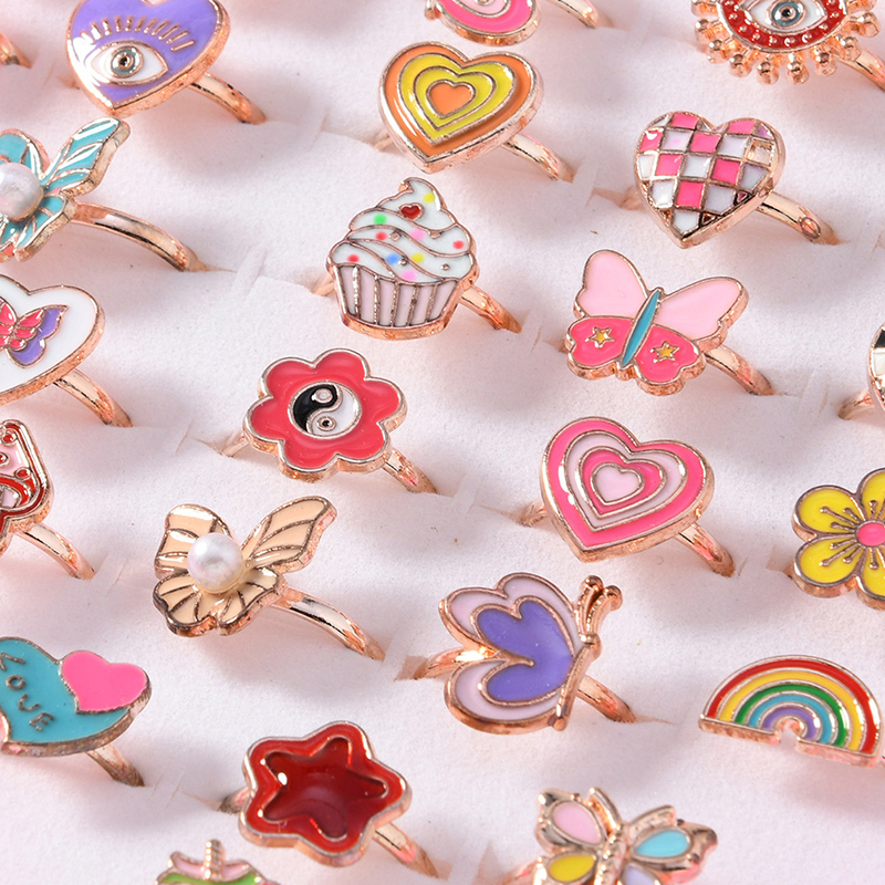 6/12/36pcs Adjustable Rings fo - Beauty Makeup For Kids บทวิจารณ์และราคา