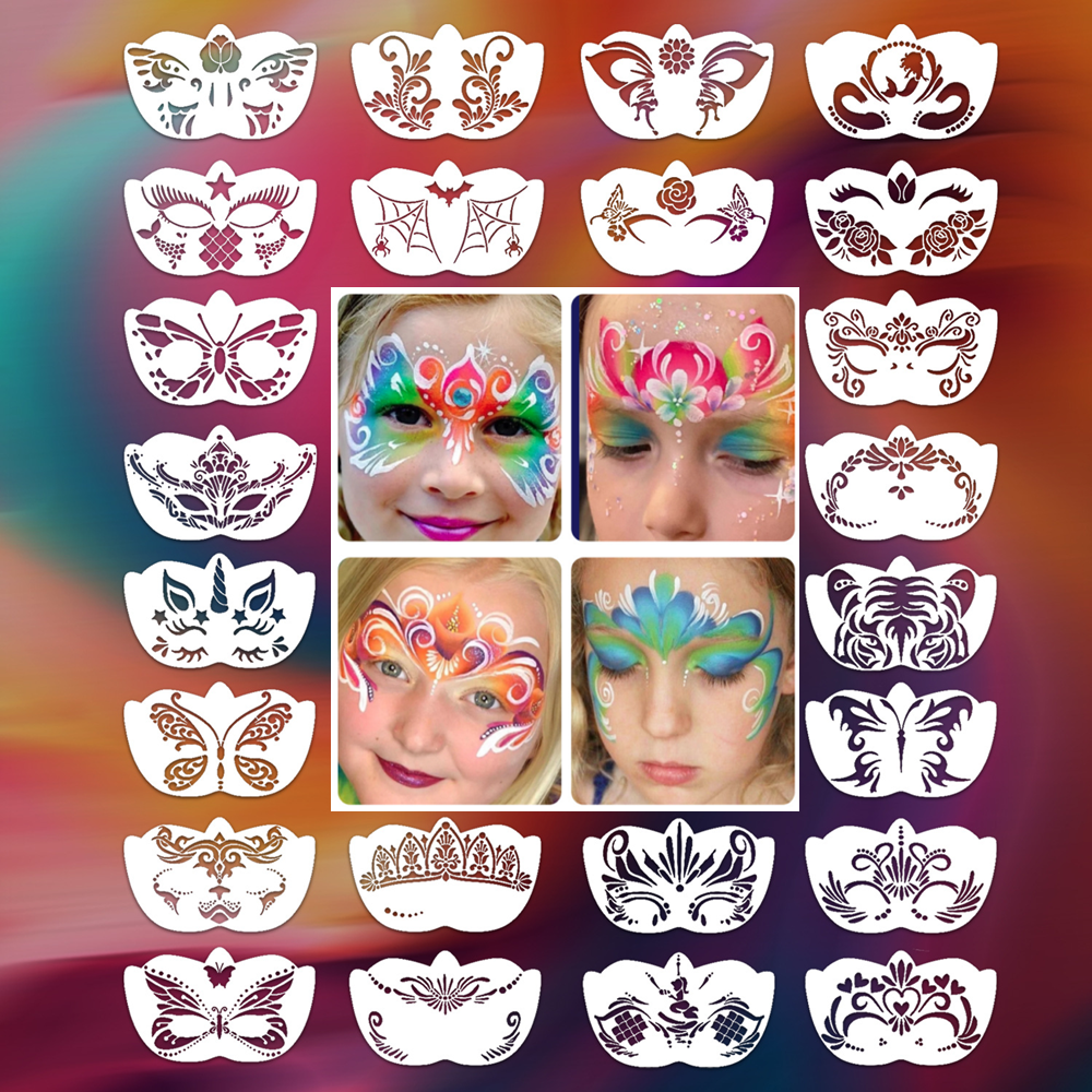 8pcs Face Skeleton Painting St - Beauty Makeup Kit For Kids บทวิจารณ์และราคา