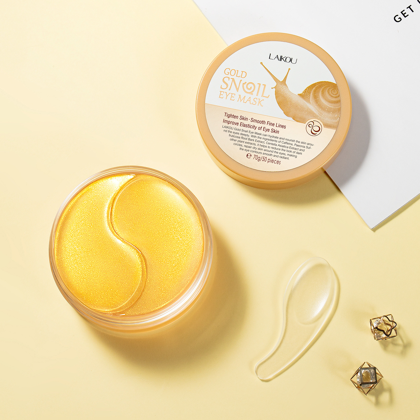 LAIKOU 50pcs Golden Snail Coll - Collagen Eye Patch บทวิจารณ์และราคา