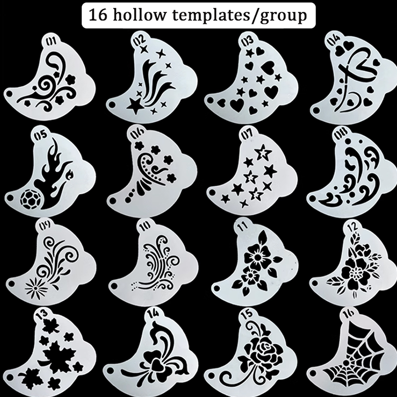16Pcs Face Painting Templates  - Beauty Makeup Kit For Kids บทวิจารณ์และราคา
