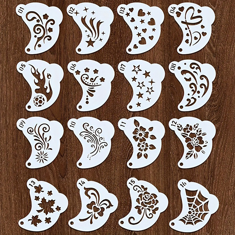16Pcs Face Painting Templates  - Beauty Makeup Kit For Kids บทวิจารณ์และราคา