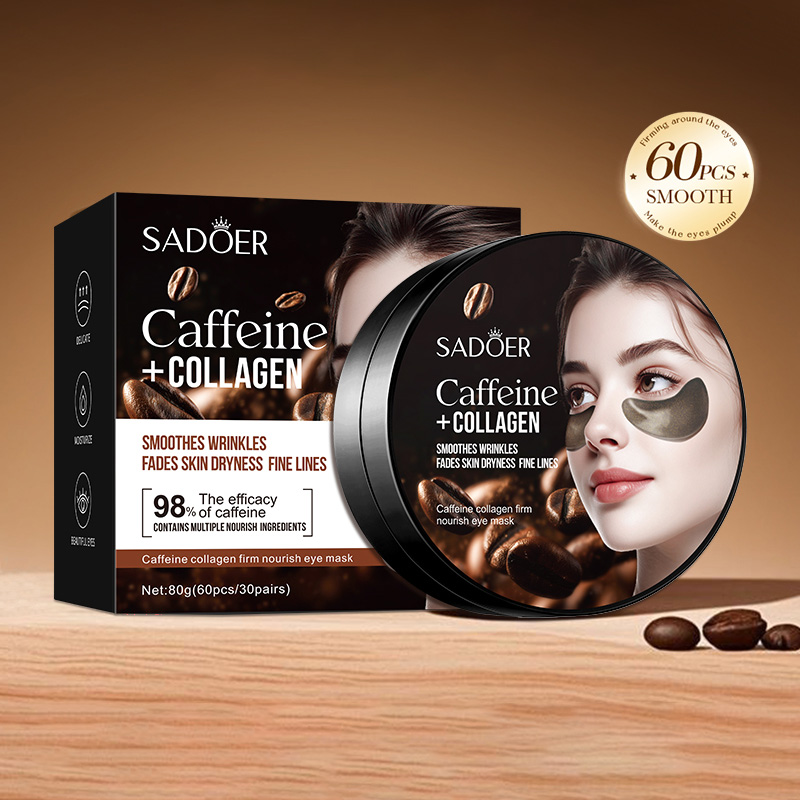 60pcs SADOER Caffeine Crystal  - Collagen Eye Patch บทวิจารณ์และราคา