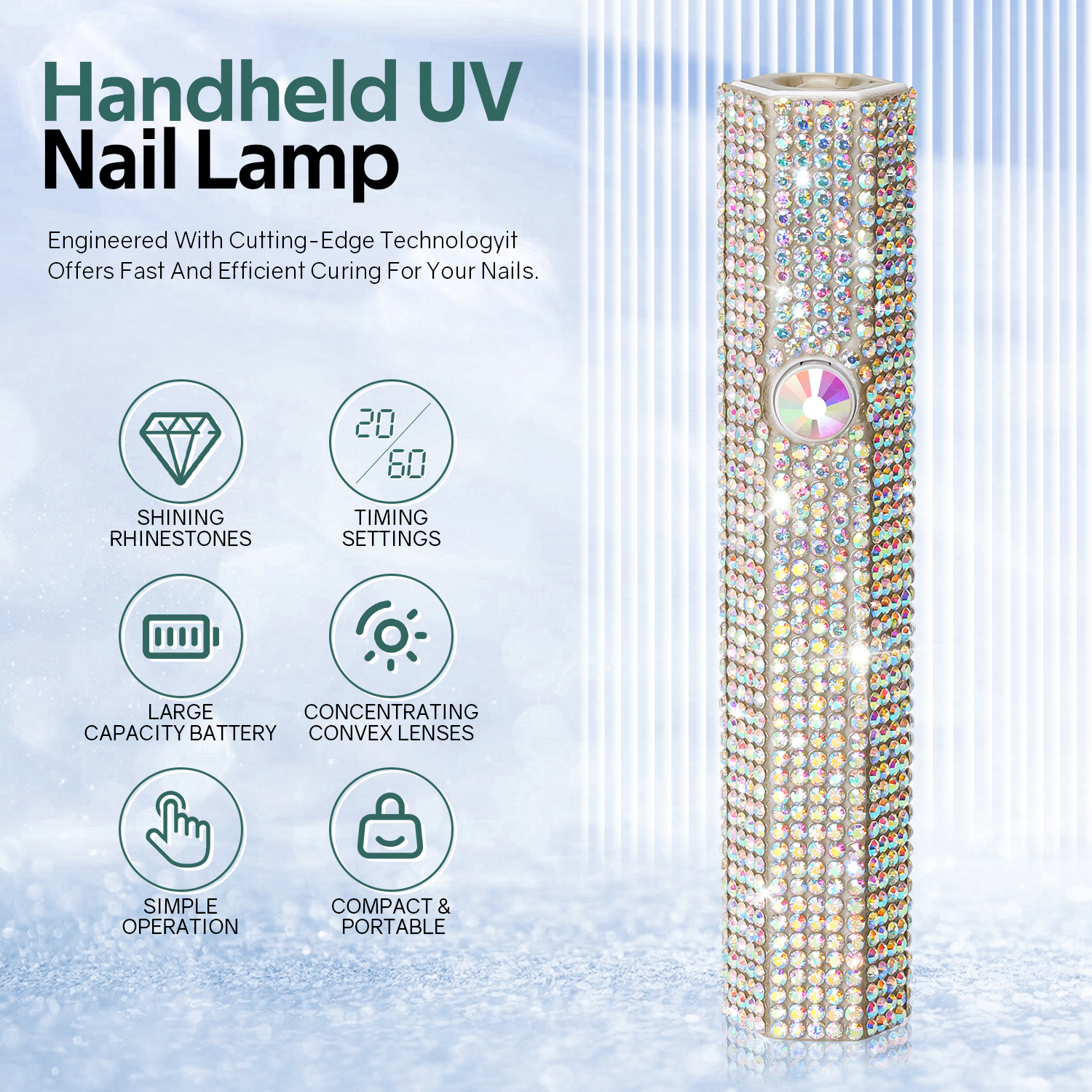 Mini Handheld UV Led Nail Lamp - Gel Nail Polish บทวิจารณ์และราคา