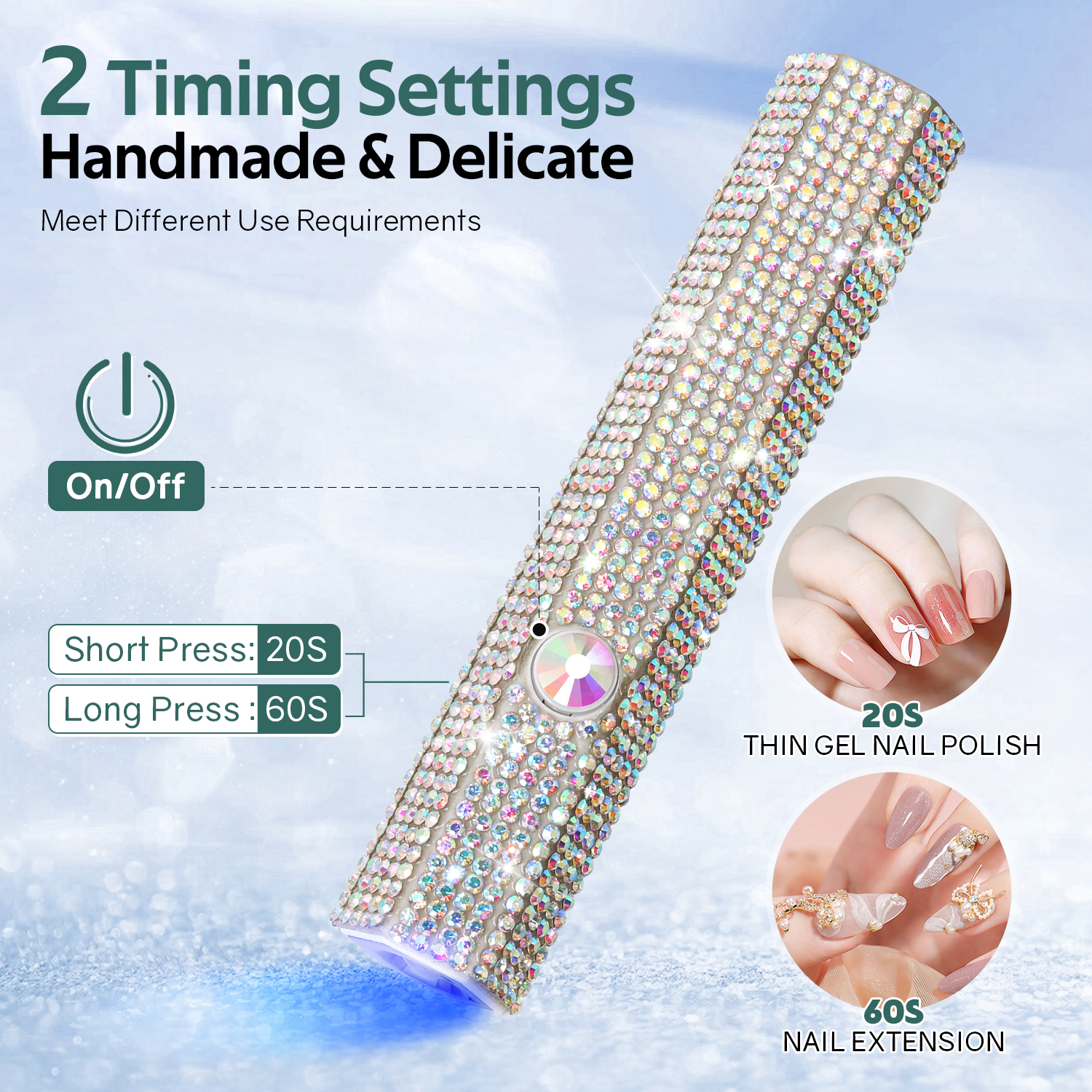Mini Handheld UV Led Nail Lamp - Gel Nail Polish บทวิจารณ์และราคา