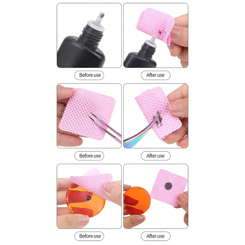 Lint Free Wipes Cleaning Tool  - Gel Nail Polish บทวิจารณ์และราคา