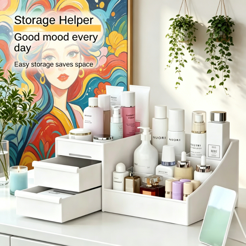 Small White Drawer Style Plast - Beauty Kiss Makeup บทวิจารณ์และราคา