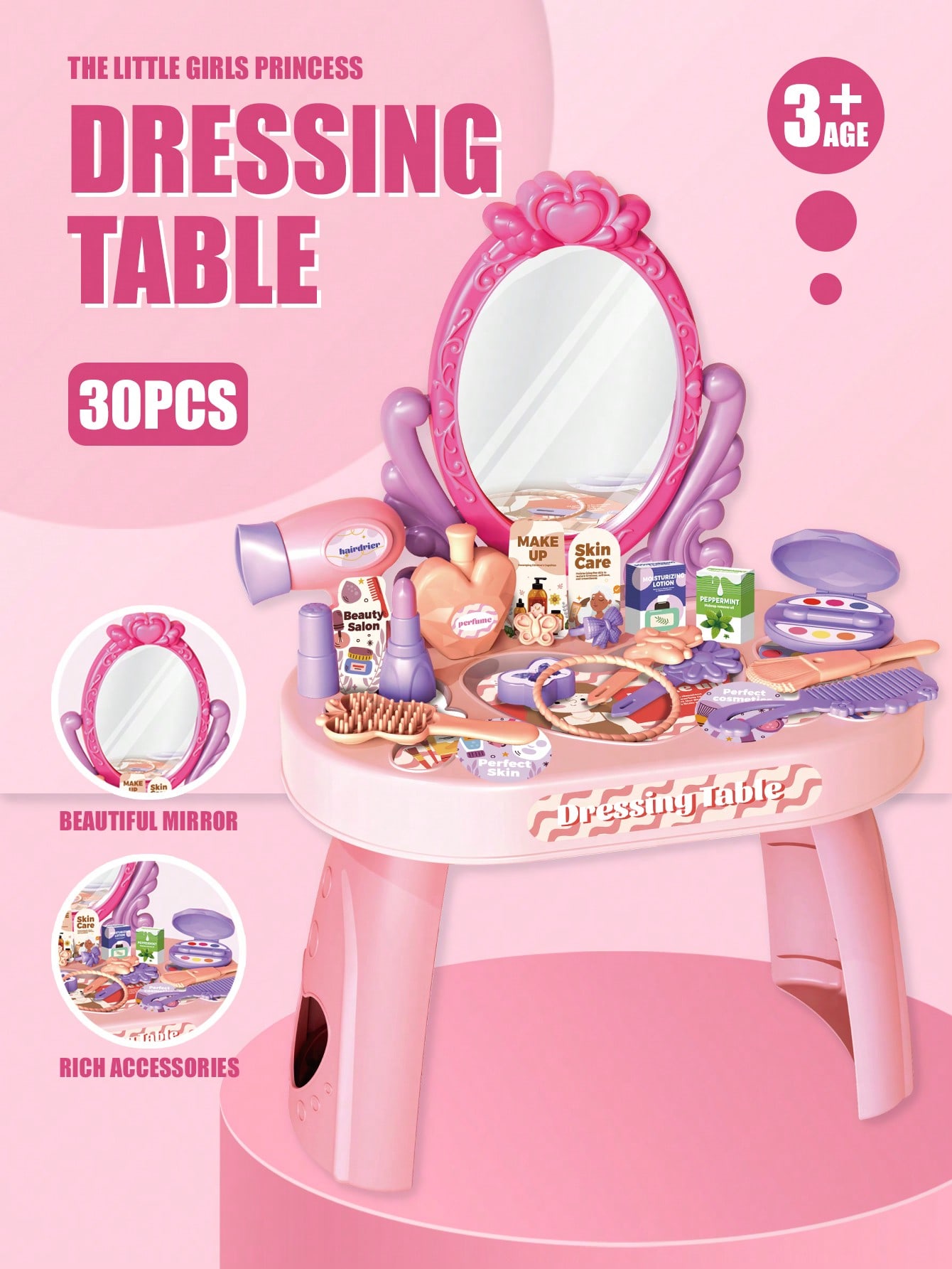 Kids Princess Vanity Dressing  - Beauty Makeup Kit For Kids บทวิจารณ์และราคา
