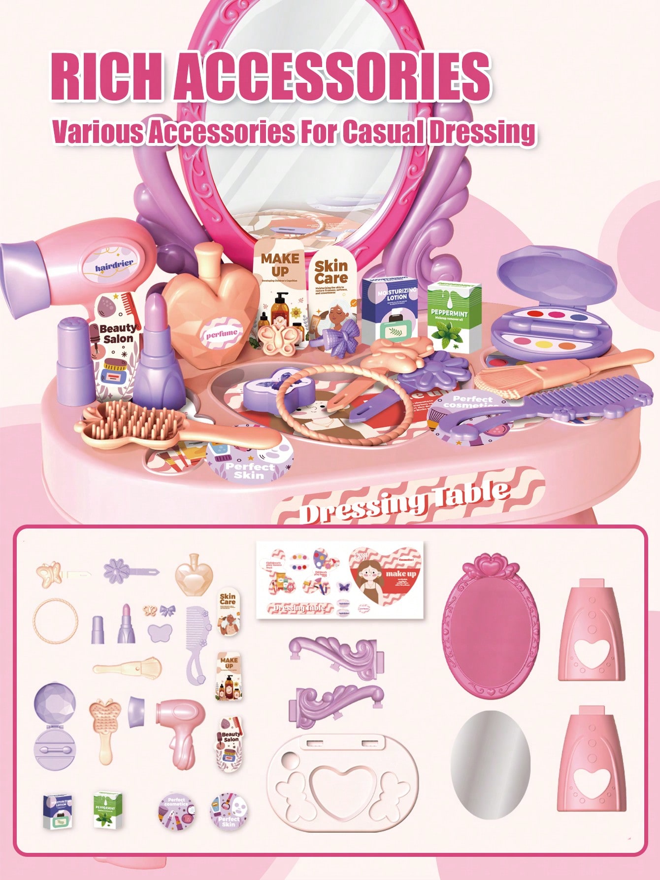 Kids Princess Vanity Dressing  - Beauty Makeup Kit For Kids บทวิจารณ์และราคา