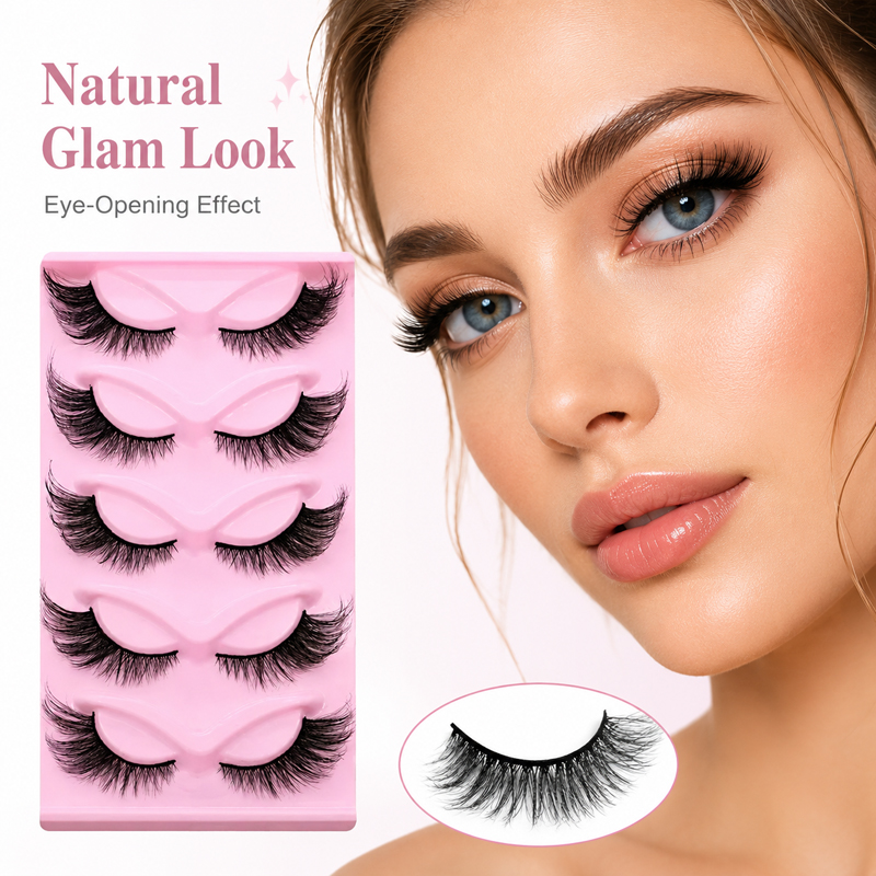 5 Pairs 2 Styles Wispy False E - Beauty Makeup Look บทวิจารณ์และราคา