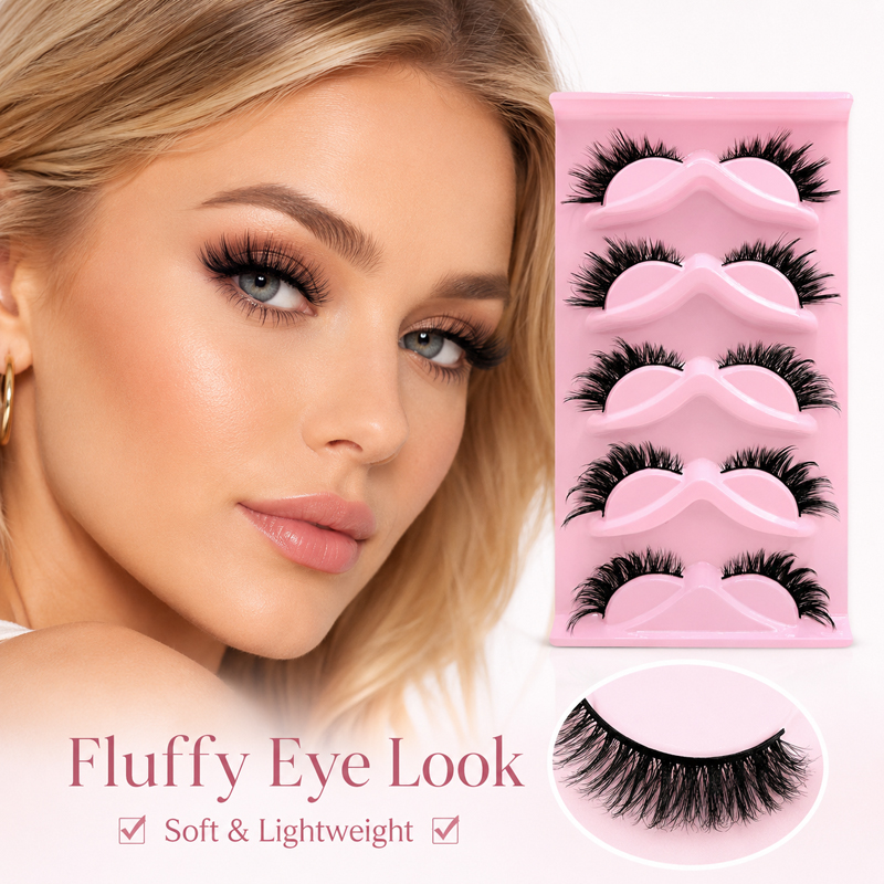 5 Pairs 2 Styles Wispy False E - Beauty Makeup Look บทวิจารณ์และราคา