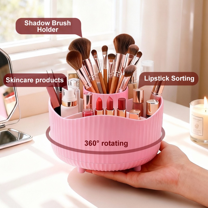 360° Rotating Makeup Tool Stor - Beauty Kiss Makeup บทวิจารณ์และราคา