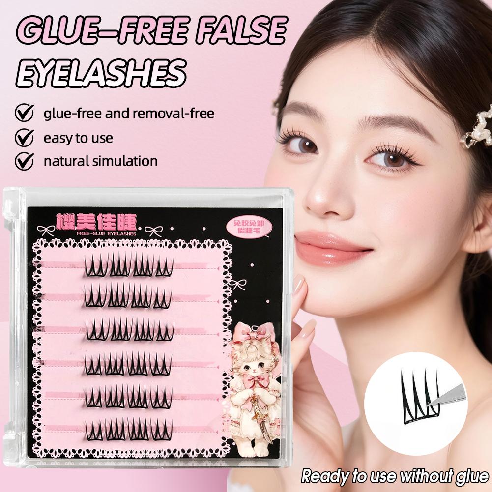 DIY Self Adhesive False Eyelas - Beauty Makeup Look บทวิจารณ์และราคา