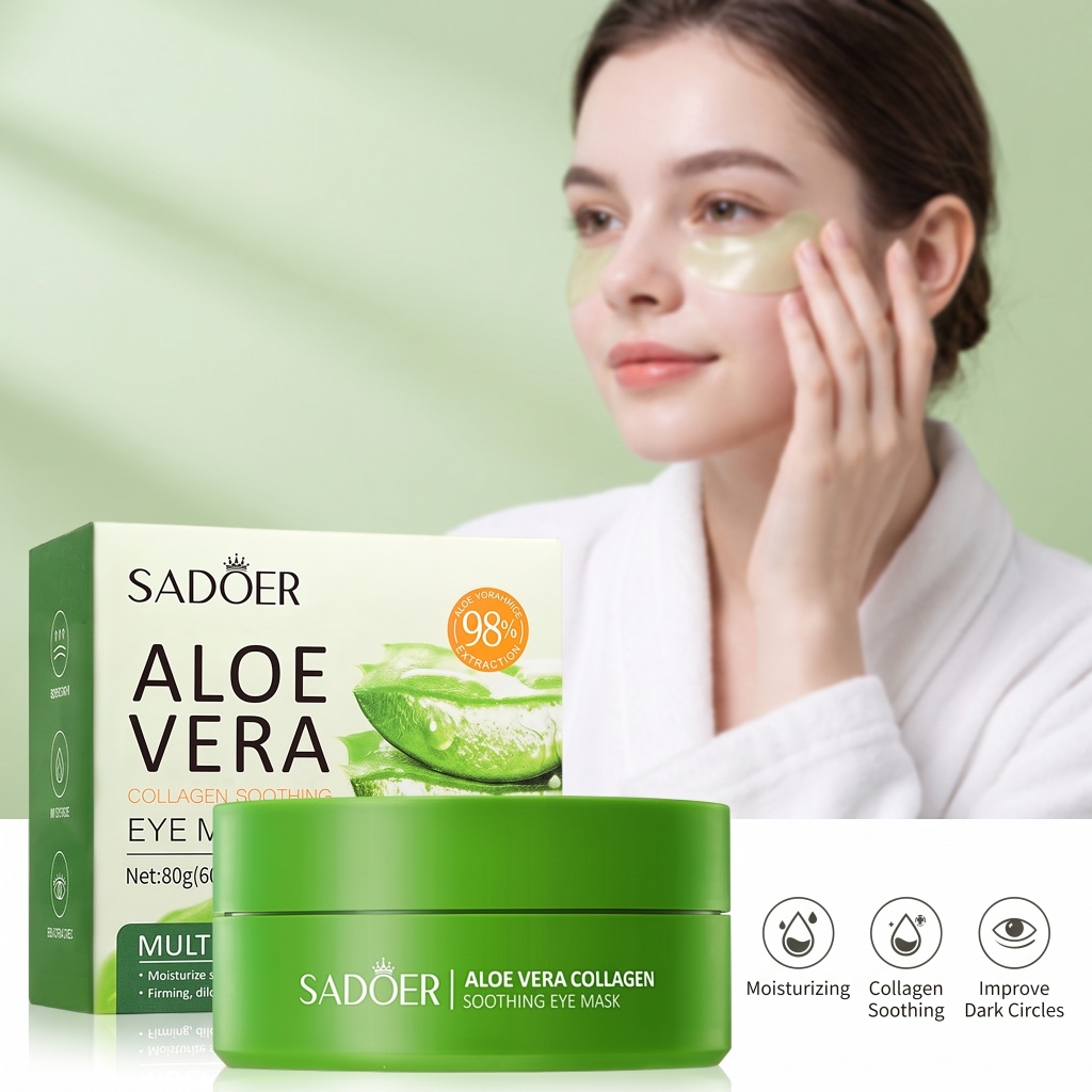 60pcs Aloe Vera Collagen Eye M - Collagen Eye Patch บทวิจารณ์และราคา