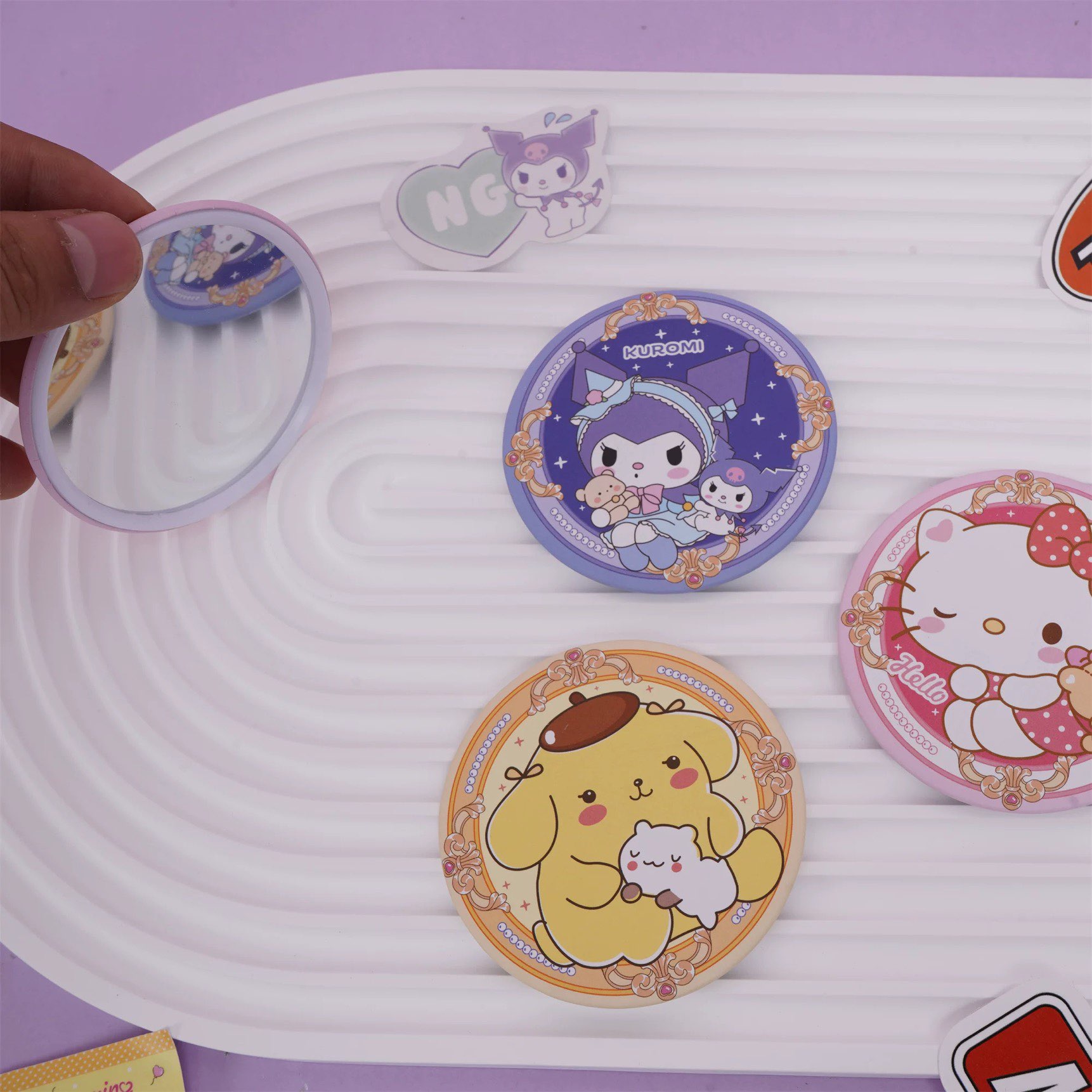 Sanrio Mini Mirror Kuromi My M - Beauty Makeup Kit For Kids บทวิจารณ์และราคา